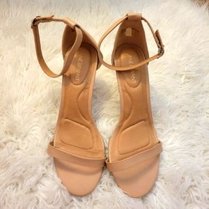 Lane Bryant Strappy Nude Leather Heels